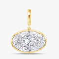 10.00 Carat Oval Shape Lab Grown Diamond Solitaire Pendant Necklace