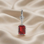 5.64 Carat Emerald Cut Lab Grown Gemstone Solitaire Pendant Necklace