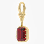 5.64 Carat Emerald Cut Lab Grown Gemstone Solitaire Pendant Necklace