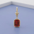 5.64 Carat Emerald Cut Lab Grown Gemstone Solitaire Pendant Necklace