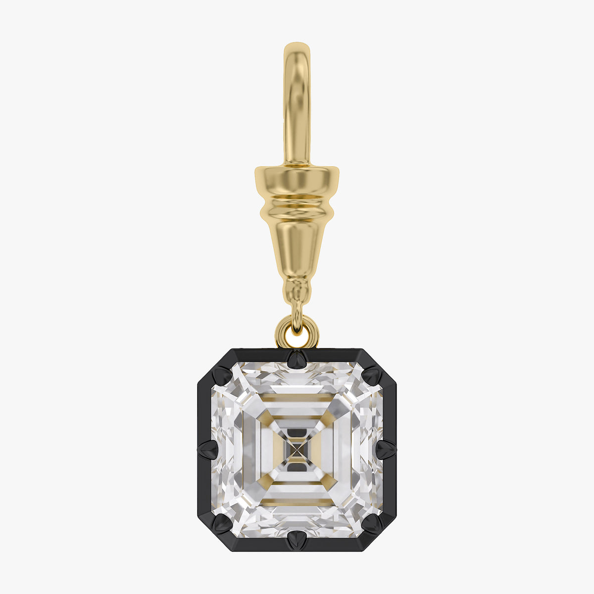 Lab Grown Georgian Style Pendants with Dog-Clip Bail