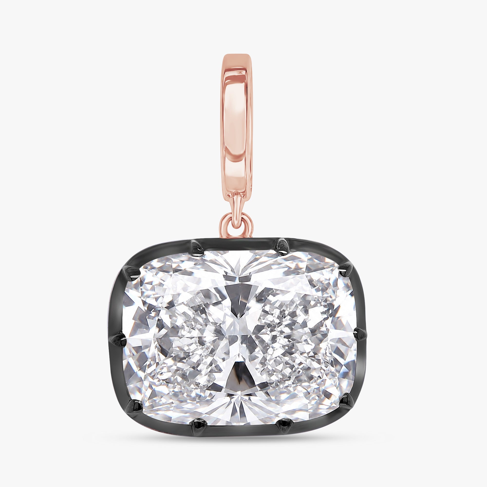 7.00 Carat Cushion Cut Lab Grown Diamond Solitaire Pendant Necklace