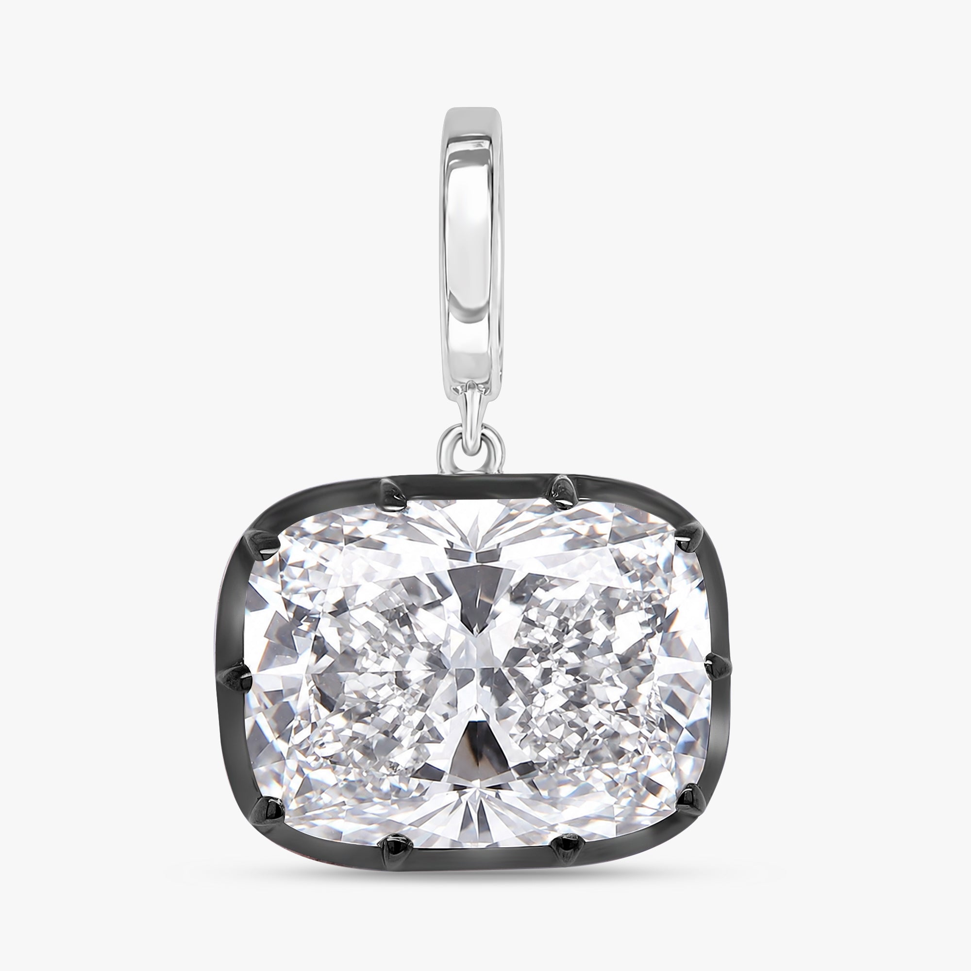 7.00 Carat Cushion Cut Lab Grown Diamond Solitaire Pendant Necklace