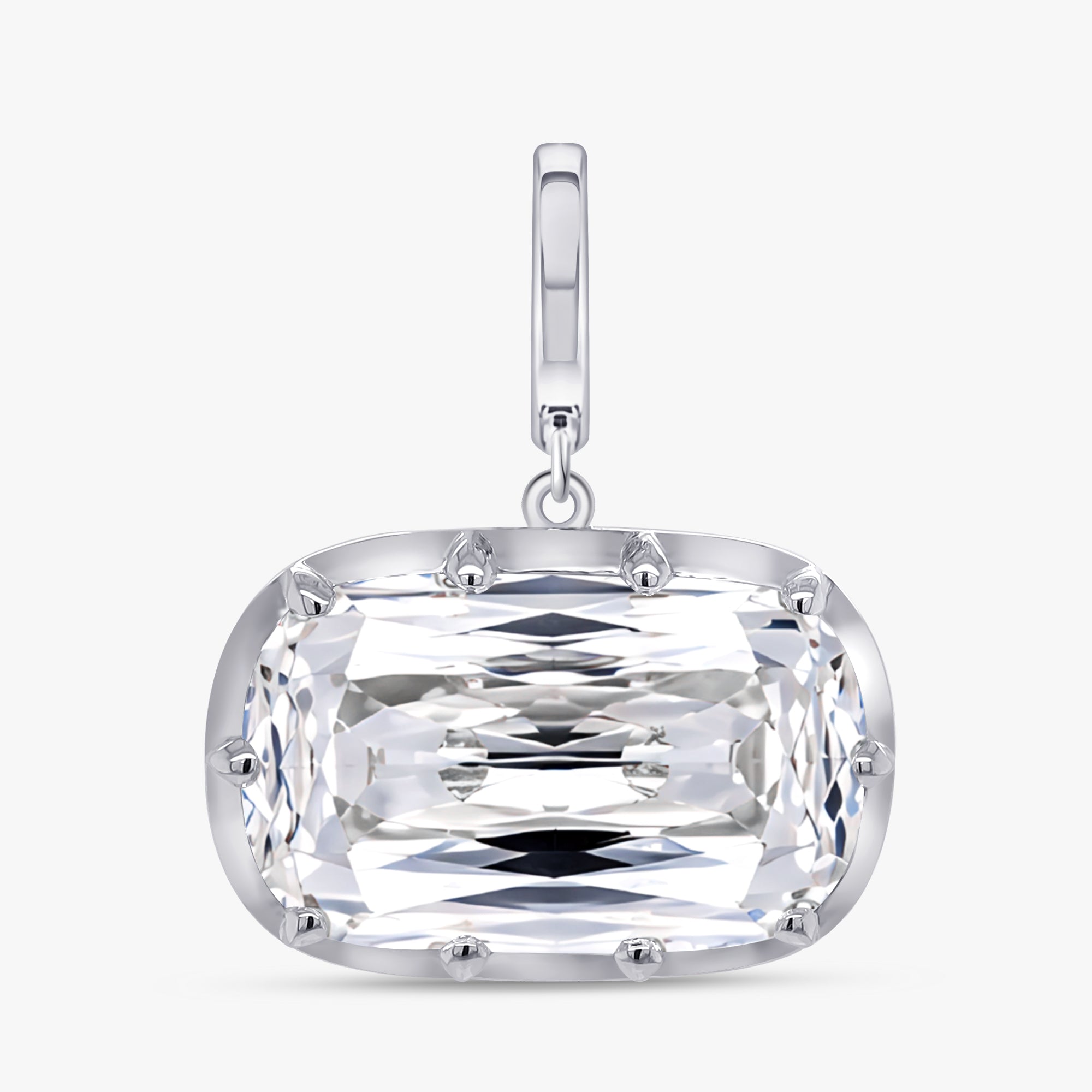7.00 Carat Ashoka Cut Lab Grown Diamond Solitaire Pendant Necklace