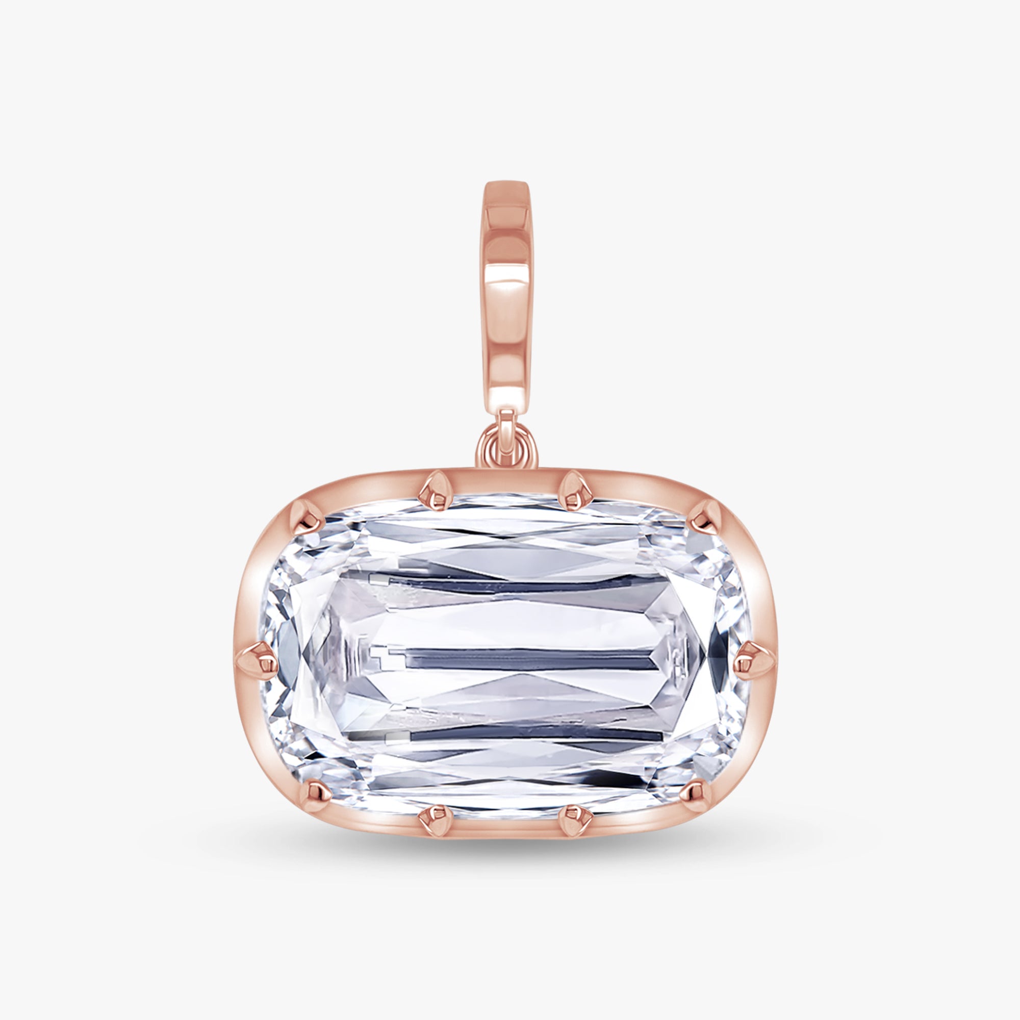 8.00 Carat Ashoka Cut Lab Grown Diamond Solitaire Pendant Necklace