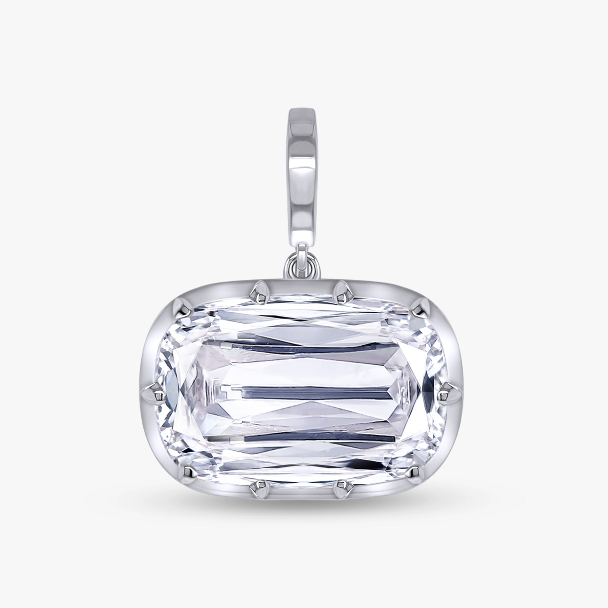 8.00 Carat Ashoka Cut Lab Grown Diamond Solitaire Pendant Necklace