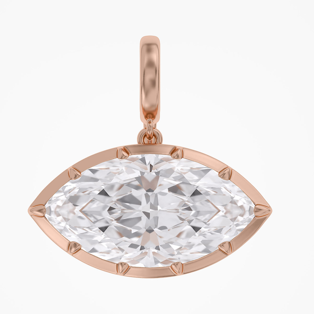 Lab Grown Georgian Style Pendants With Openable Bail
