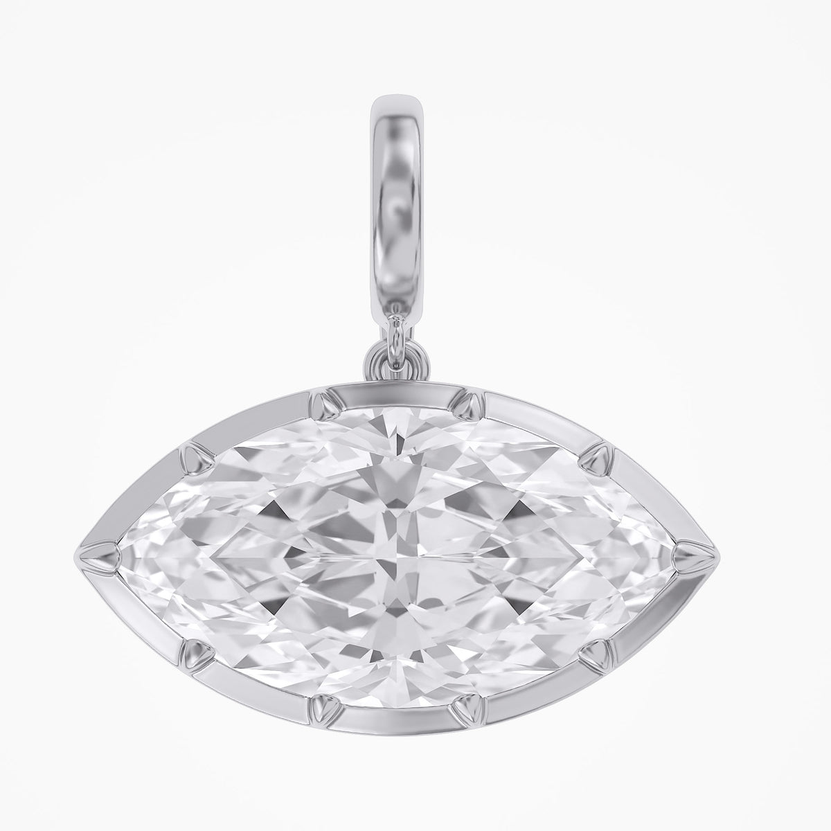 Lab Grown Georgian Style Pendants With Openable Bail