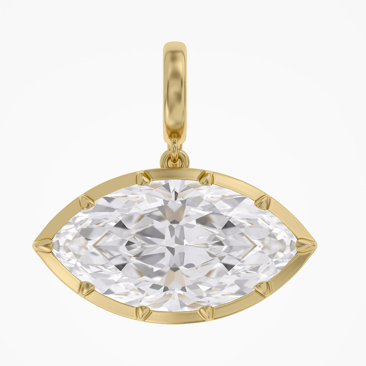 Lab Grown Georgian Style Pendants With Openable Bail