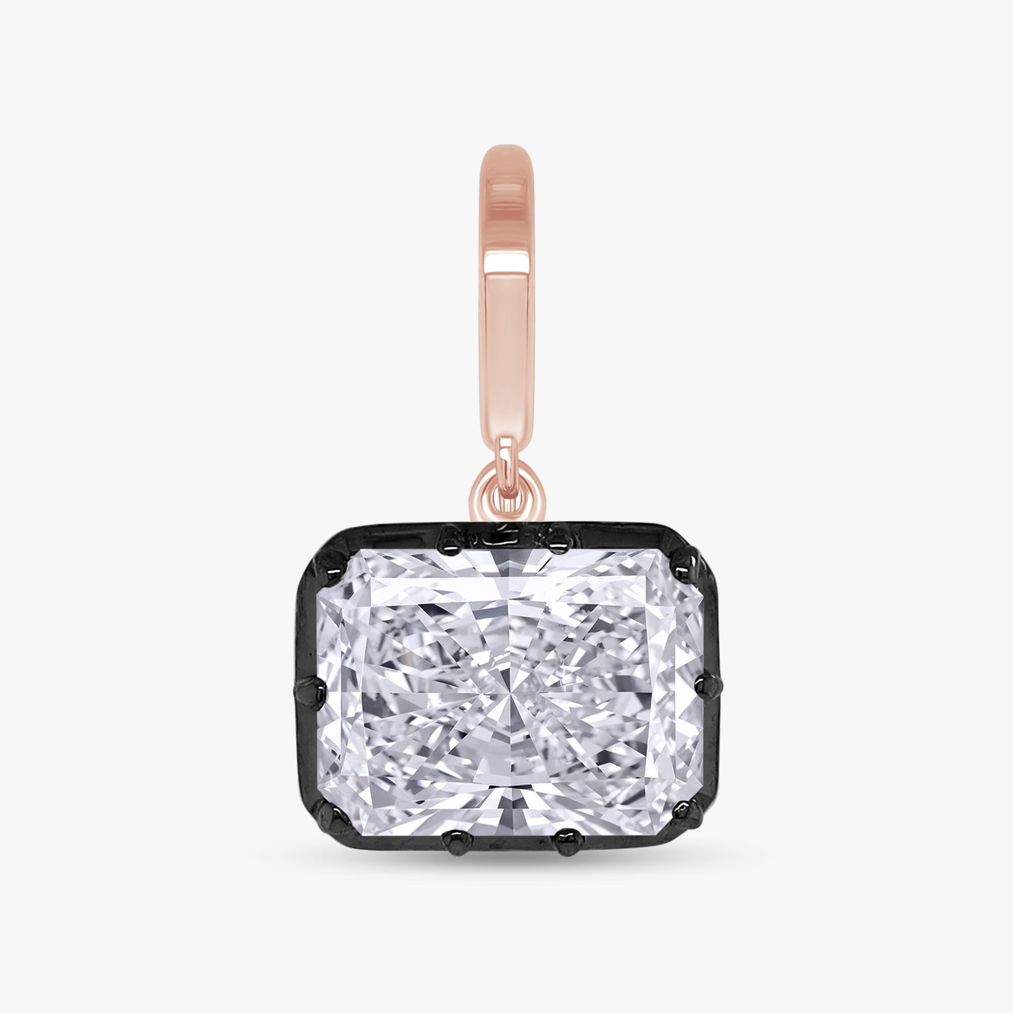 3.90 Carat Emerald Cut Lab Grown Diamond Solitaire Pendant Necklace
