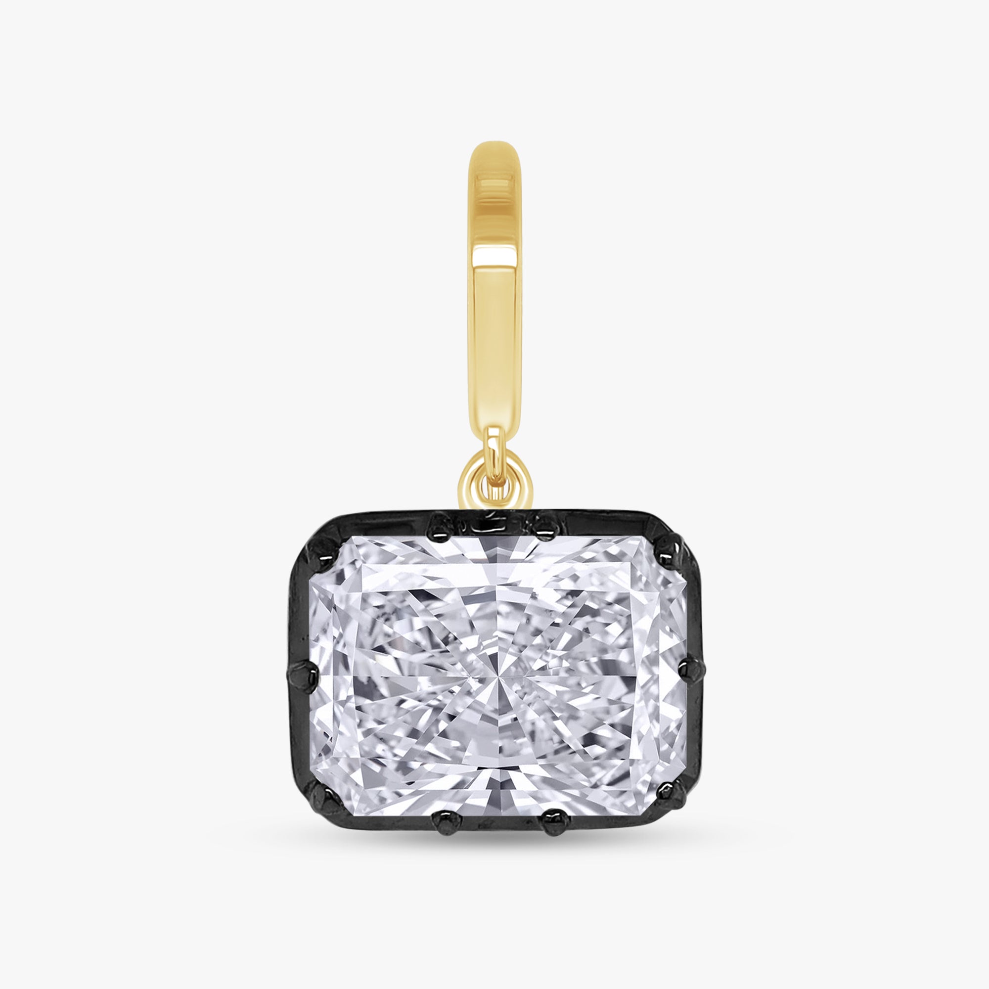 3.90 Carat Emerald Cut Lab Grown Diamond Solitaire Pendant Necklace