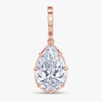 2.90 Carat Pear Shape Lab Grown Diamond Solitaire Pendant Necklace