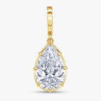 2.90 Carat Pear Shape Lab Grown Diamond Solitaire Pendant Necklace