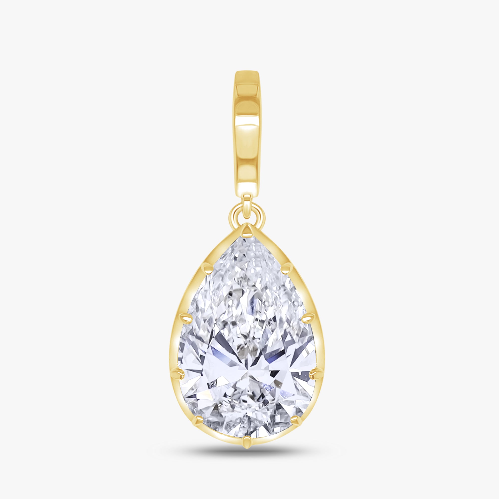 4.00 Carat Pear Shape Lab Grown Diamond Solitaire Pendant Necklace