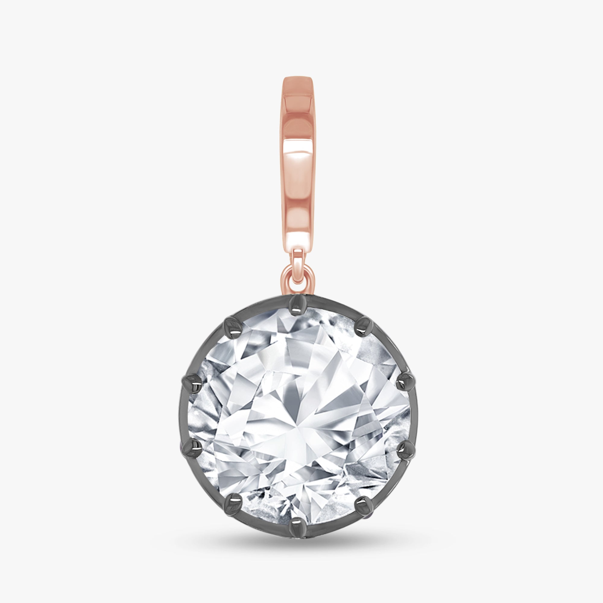 3.90 Carat Round Cut Lab Grown Diamond Solitaire Pendant Necklace