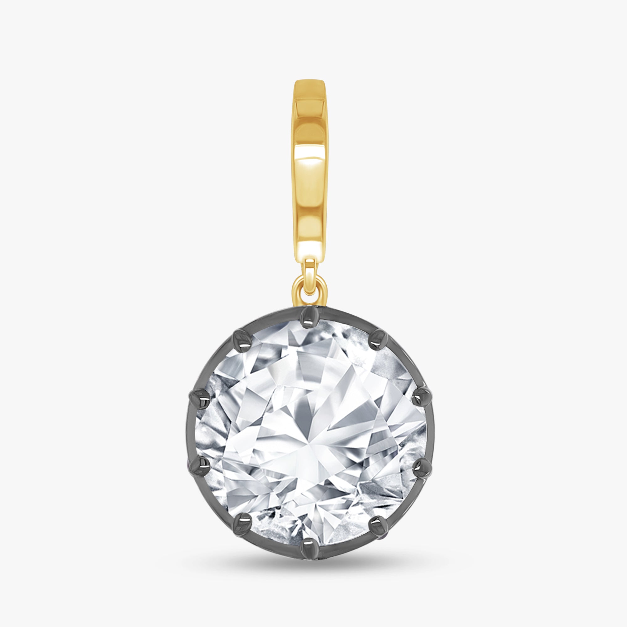 3.90 Carat Round Cut Lab Grown Diamond Solitaire Pendant Necklace