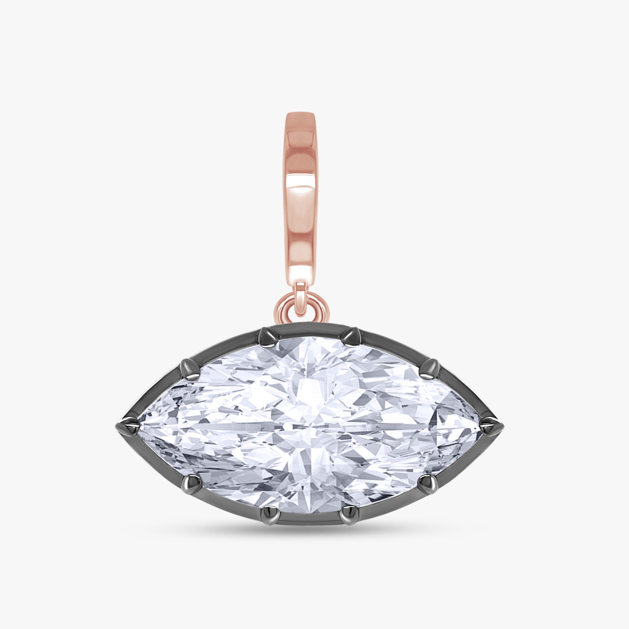 3.90 Carat Marquise Cut Lab Grown Diamond Solitaire Pendant Necklace