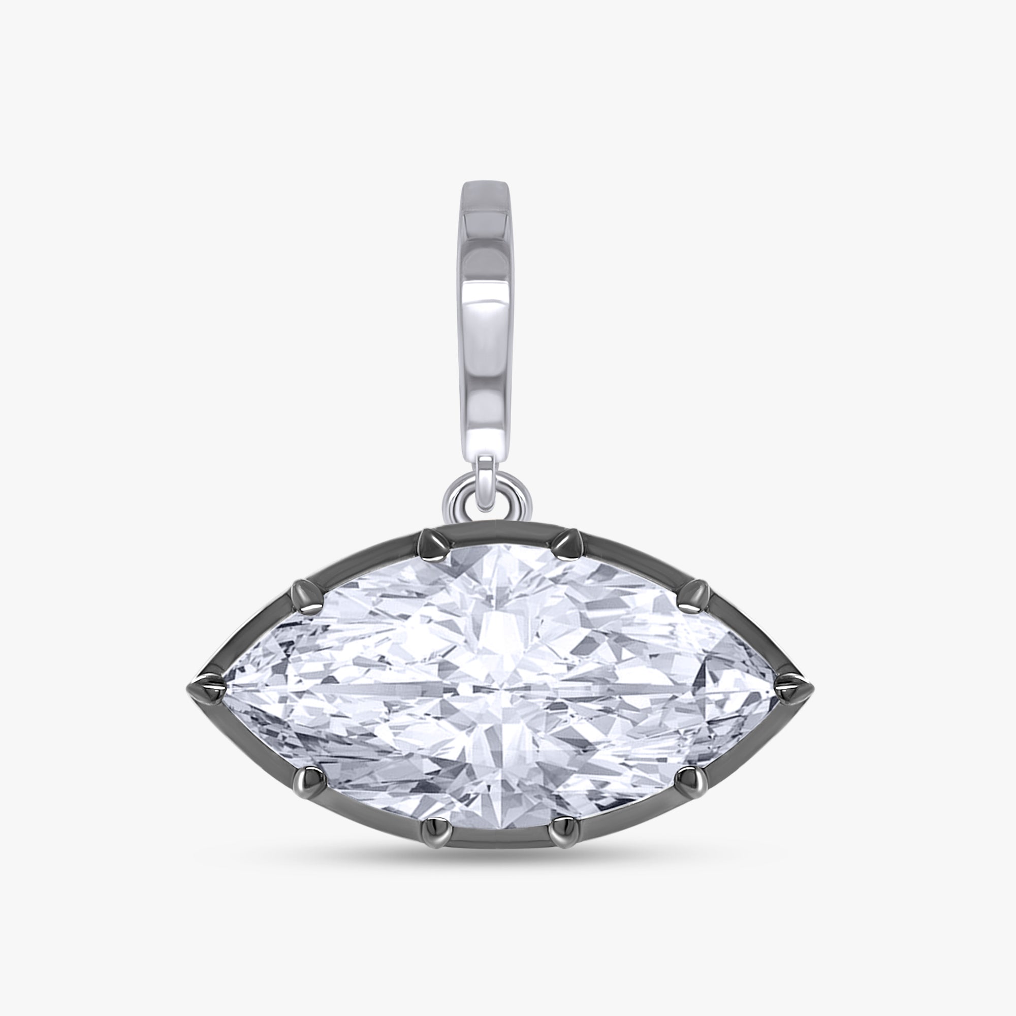 3.90 Carat Marquise Cut Lab Grown Diamond Solitaire Pendant Necklace