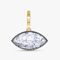 3.90 Carat Marquise Cut Lab Grown Diamond Solitaire Pendant Necklace
