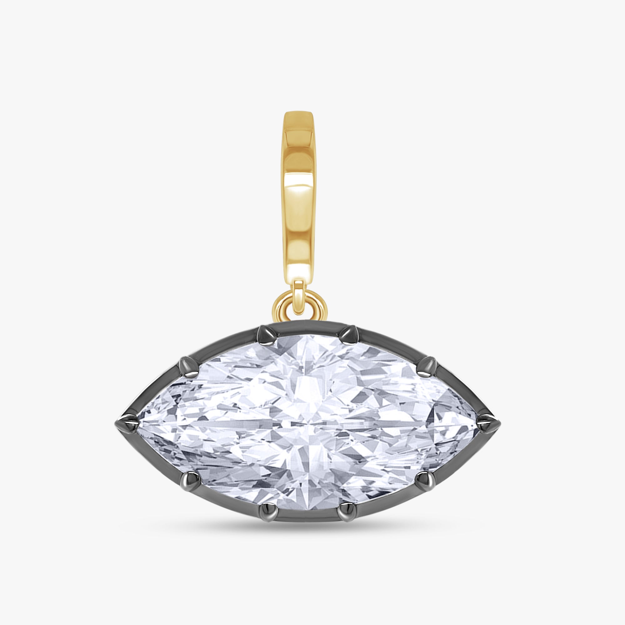 3.90 Carat Marquise Cut Lab Grown Diamond Solitaire Pendant Necklace