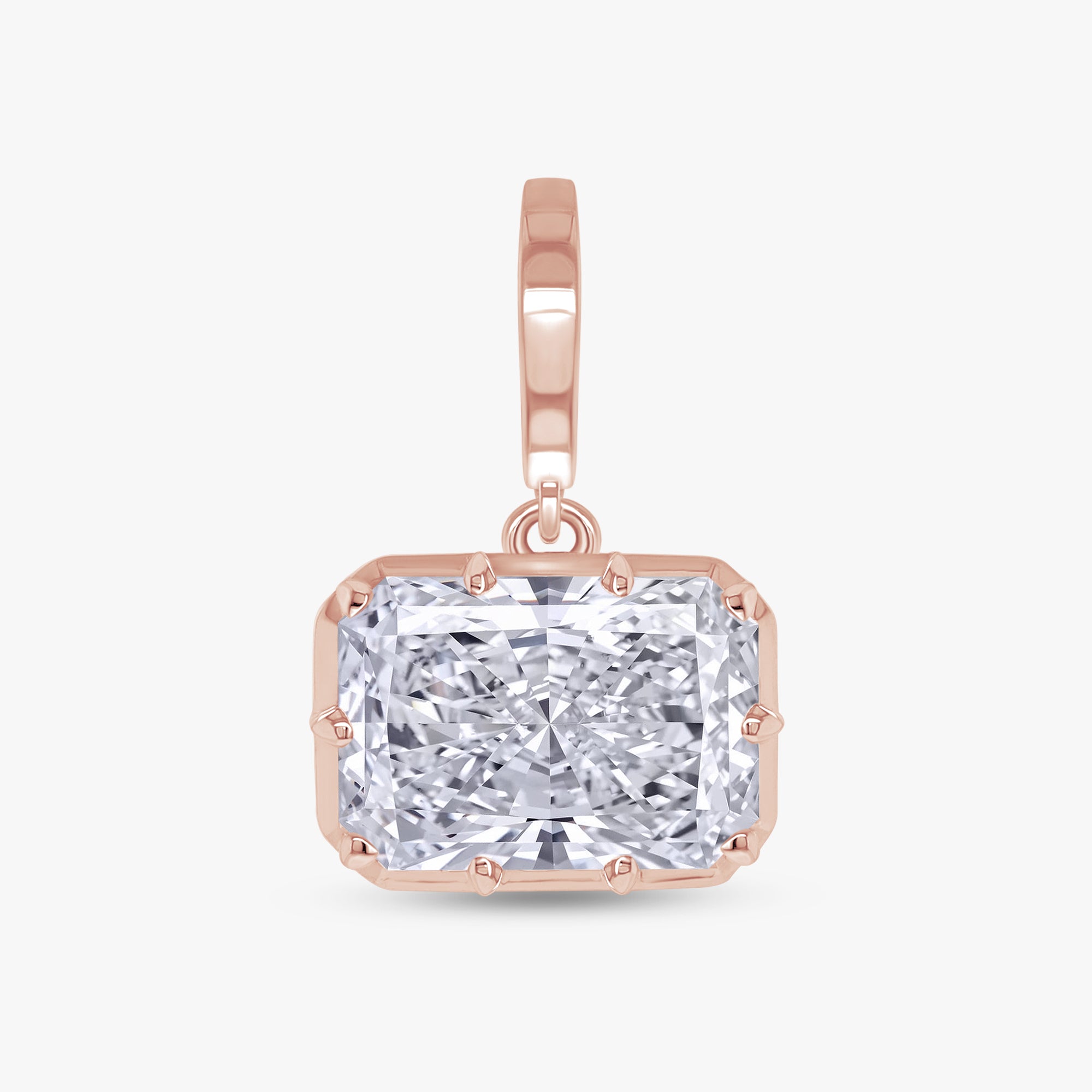 3.90 Carat Radiant Cut Lab Grown Diamond Solitaire Pendant Necklace