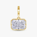 3.90 Carat Radiant Cut Lab Grown Diamond Solitaire Pendant Necklace