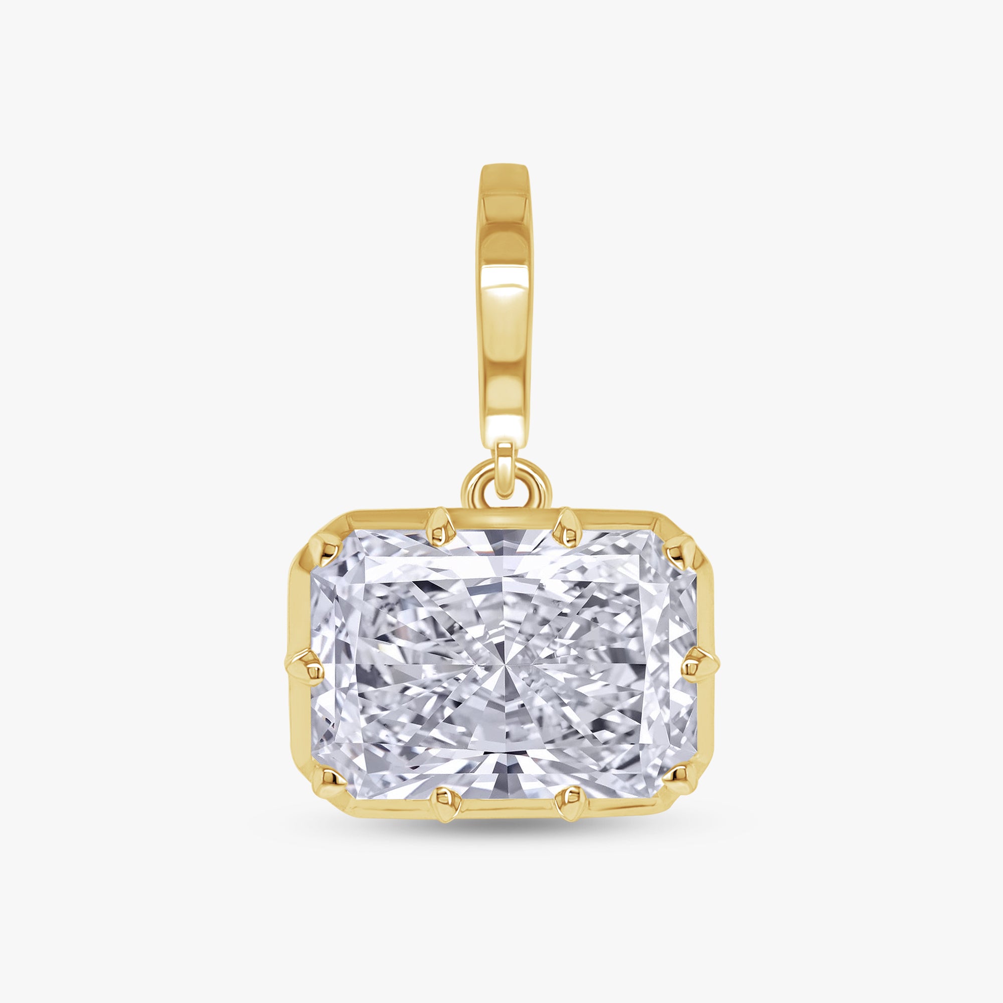 3.90 Carat Radiant Cut Lab Grown Diamond Solitaire Pendant Necklace