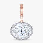 2.90 Carat Oval Cut Lab Grown Diamond Solitaire Pendant Necklace