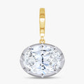 2.90 Carat Oval Cut Lab Grown Diamond Solitaire Pendant Necklace
