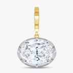2.90 Carat Oval Cut Lab Grown Diamond Solitaire Pendant Necklace