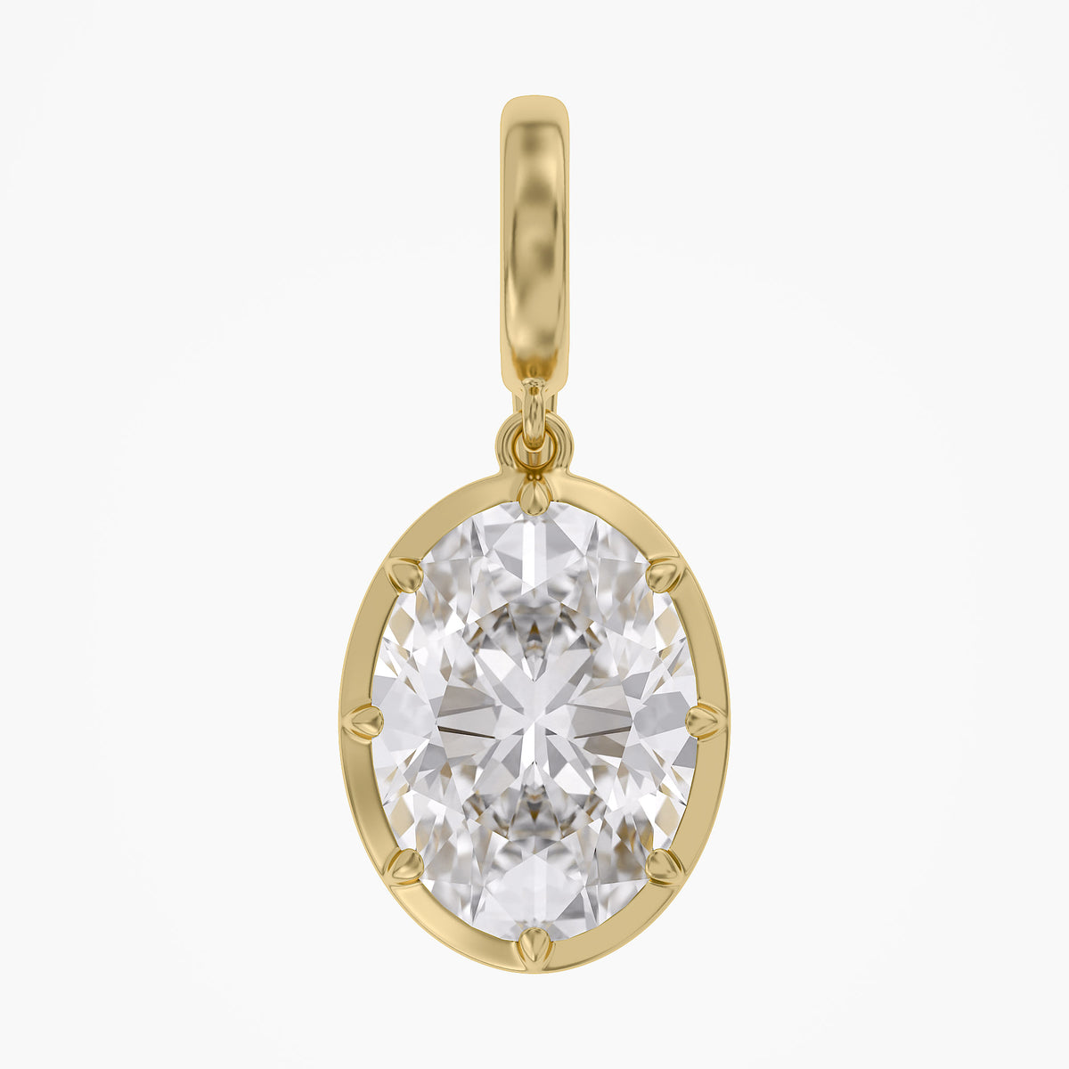 Lab Grown Georgian Style Pendants With Openable Bail