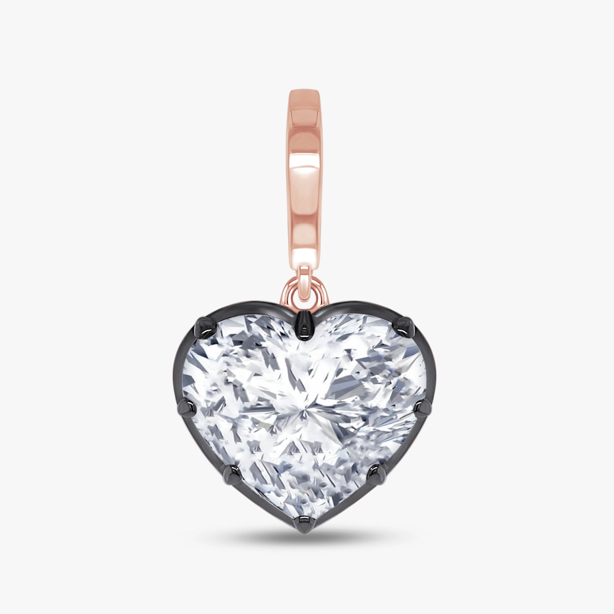 3.90 Carat Heart Shape Lab Grown Diamond Solitaire Pendant Necklace