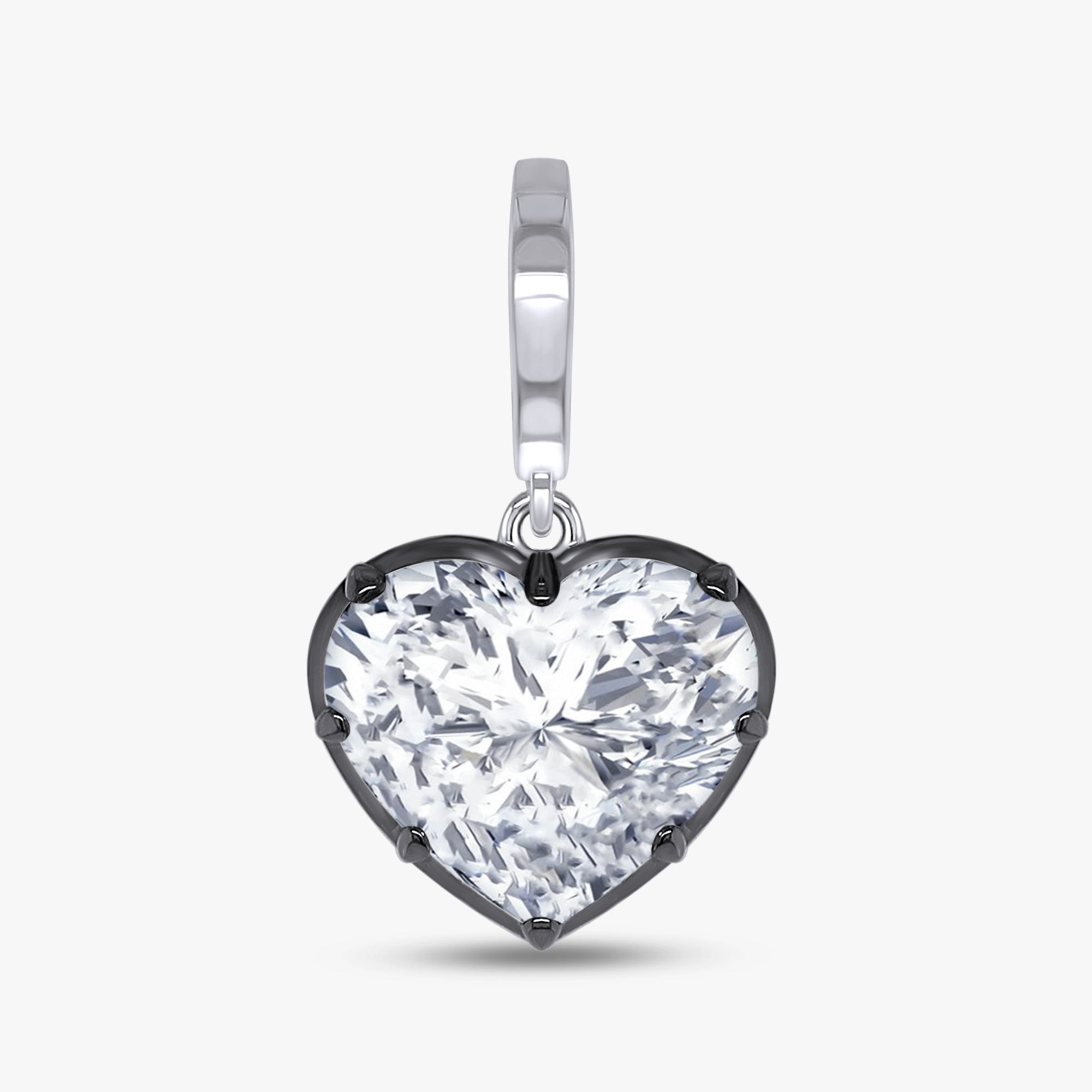 3.90 Carat Heart Shape Lab Grown Diamond Solitaire Pendant Necklace