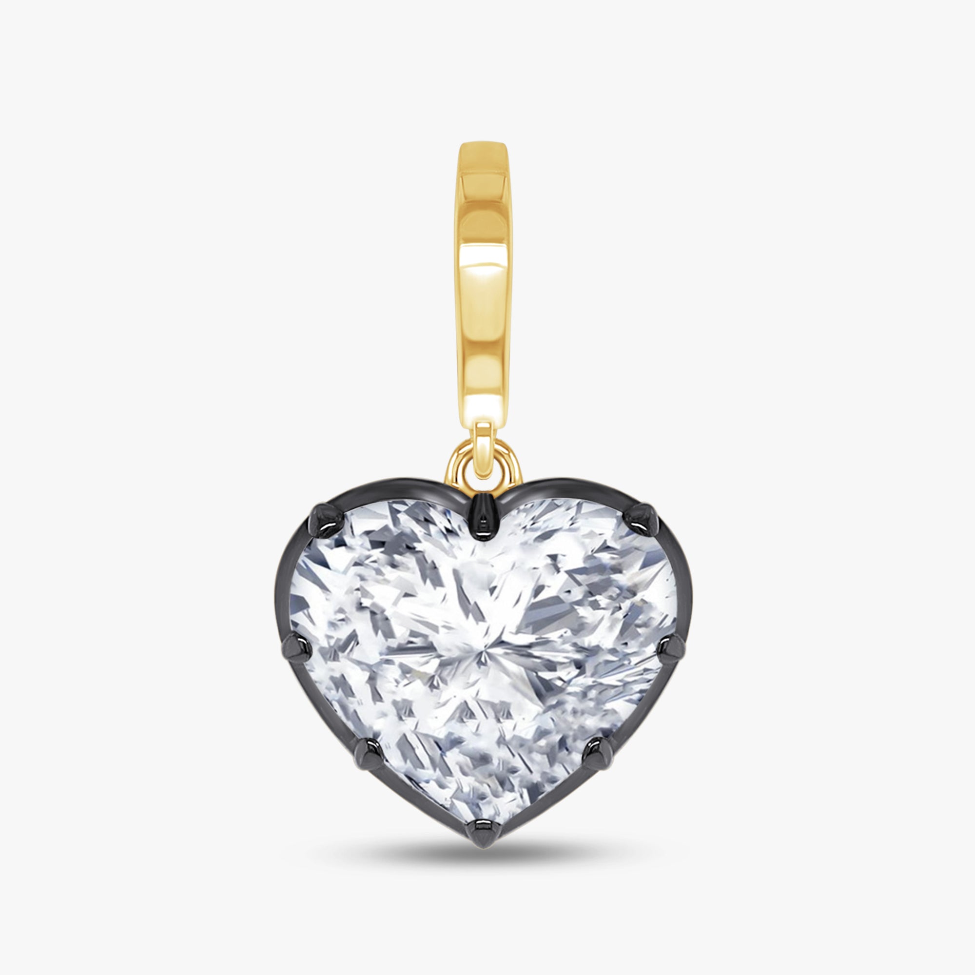3.90 Carat Heart Shape Lab Grown Diamond Solitaire Pendant Necklace