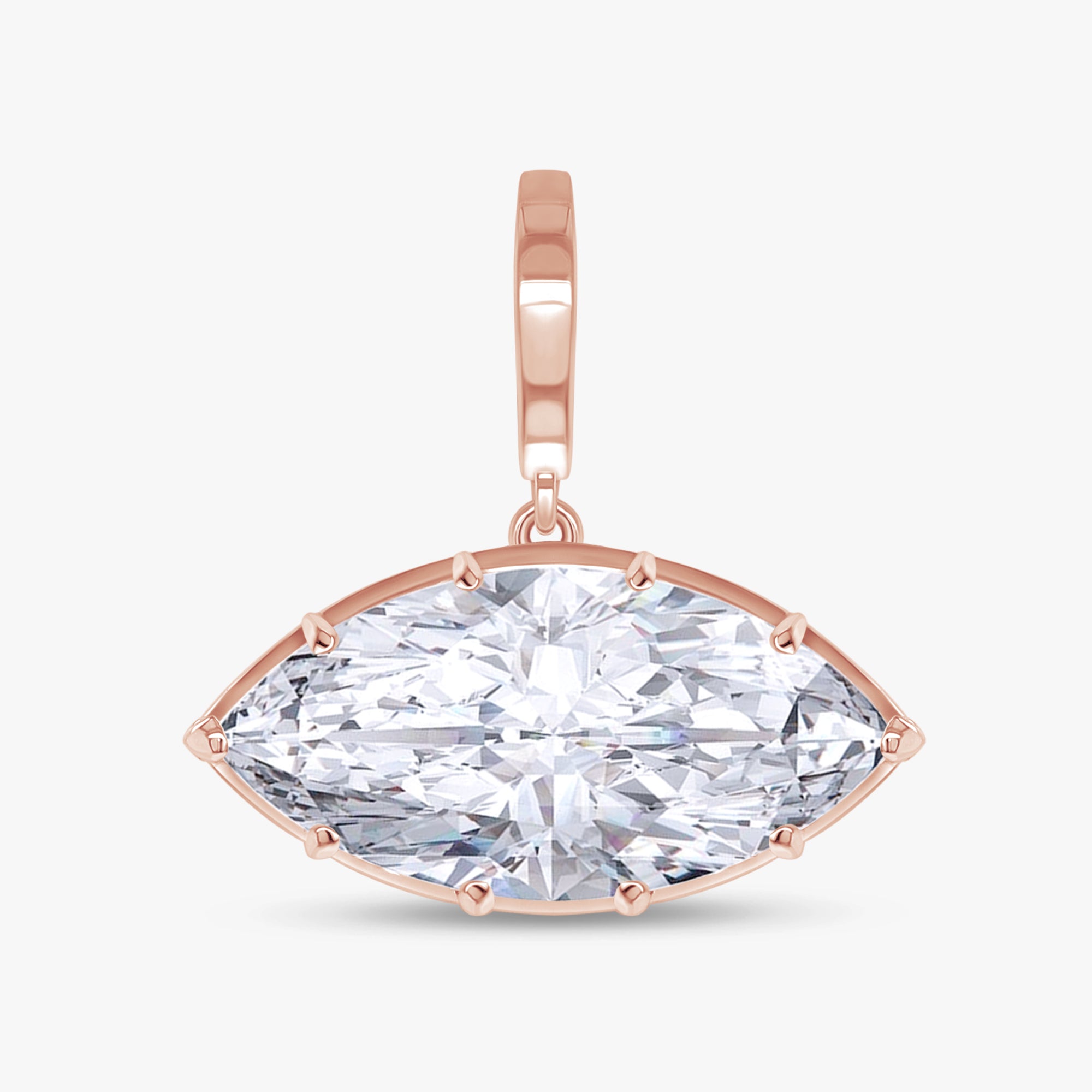 4.90 Carat Marquise Cut Lab Grown Diamond Solitaire Pendant Necklace