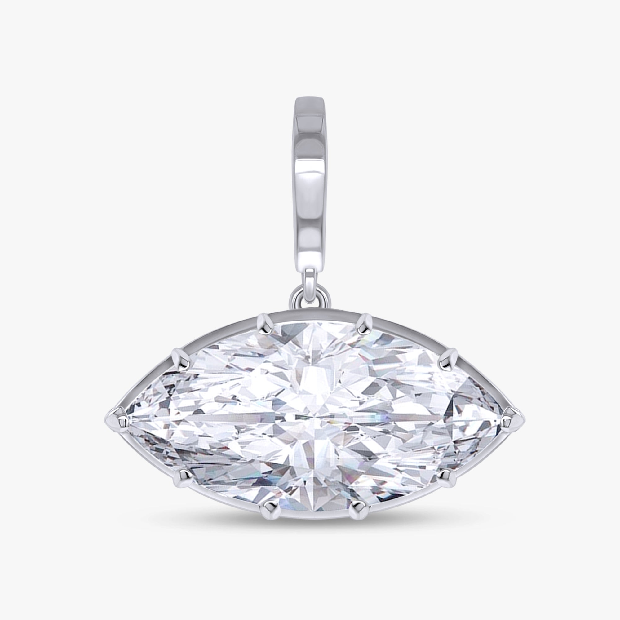 4.90 Carat Marquise Cut Lab Grown Diamond Solitaire Pendant Necklace