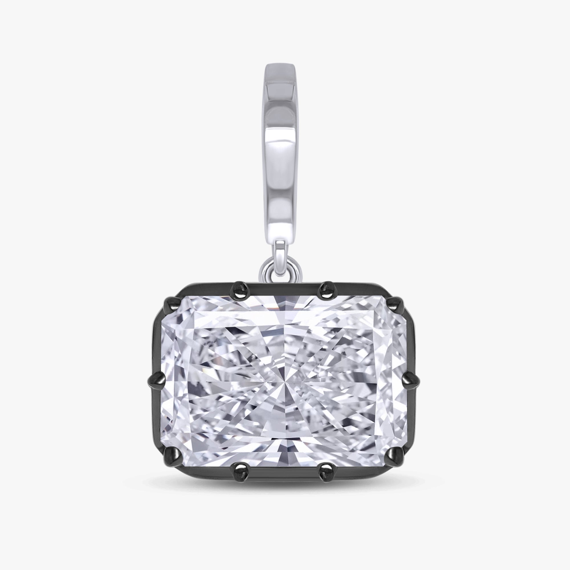 4.90 Carat Emerald Cut Lab Grown Diamond Solitaire Pendant Necklace
