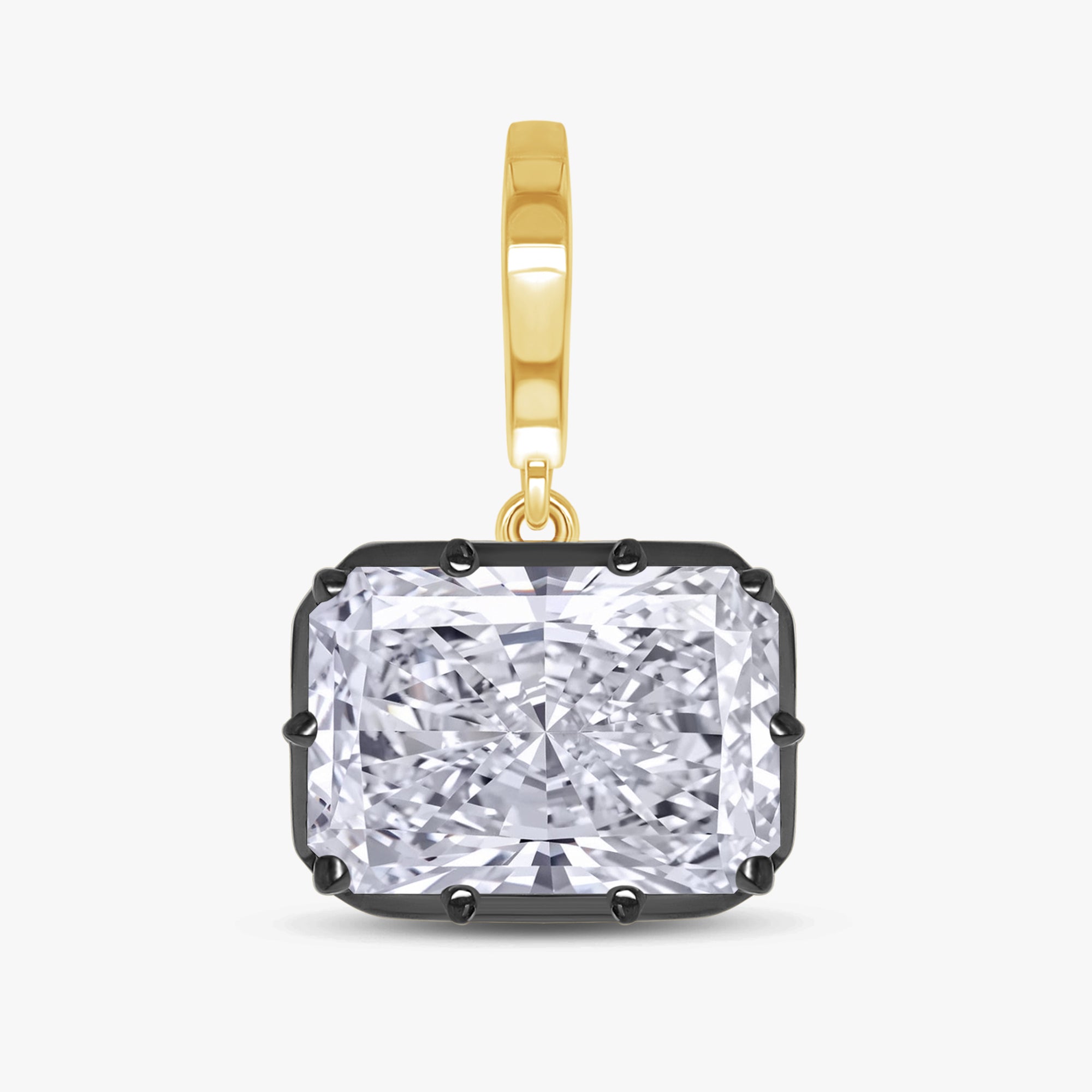 4.90 Carat Emerald Cut Lab Grown Diamond Solitaire Pendant Necklace