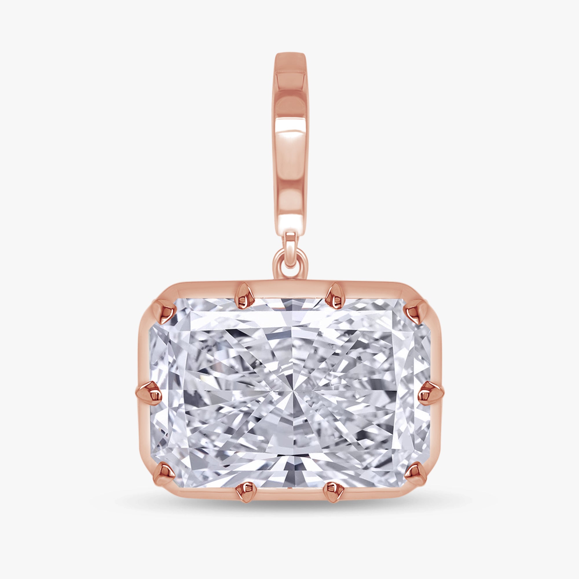 4.90 Carat Radiant Cut Lab Grown Diamond Solitaire Pendant Necklace