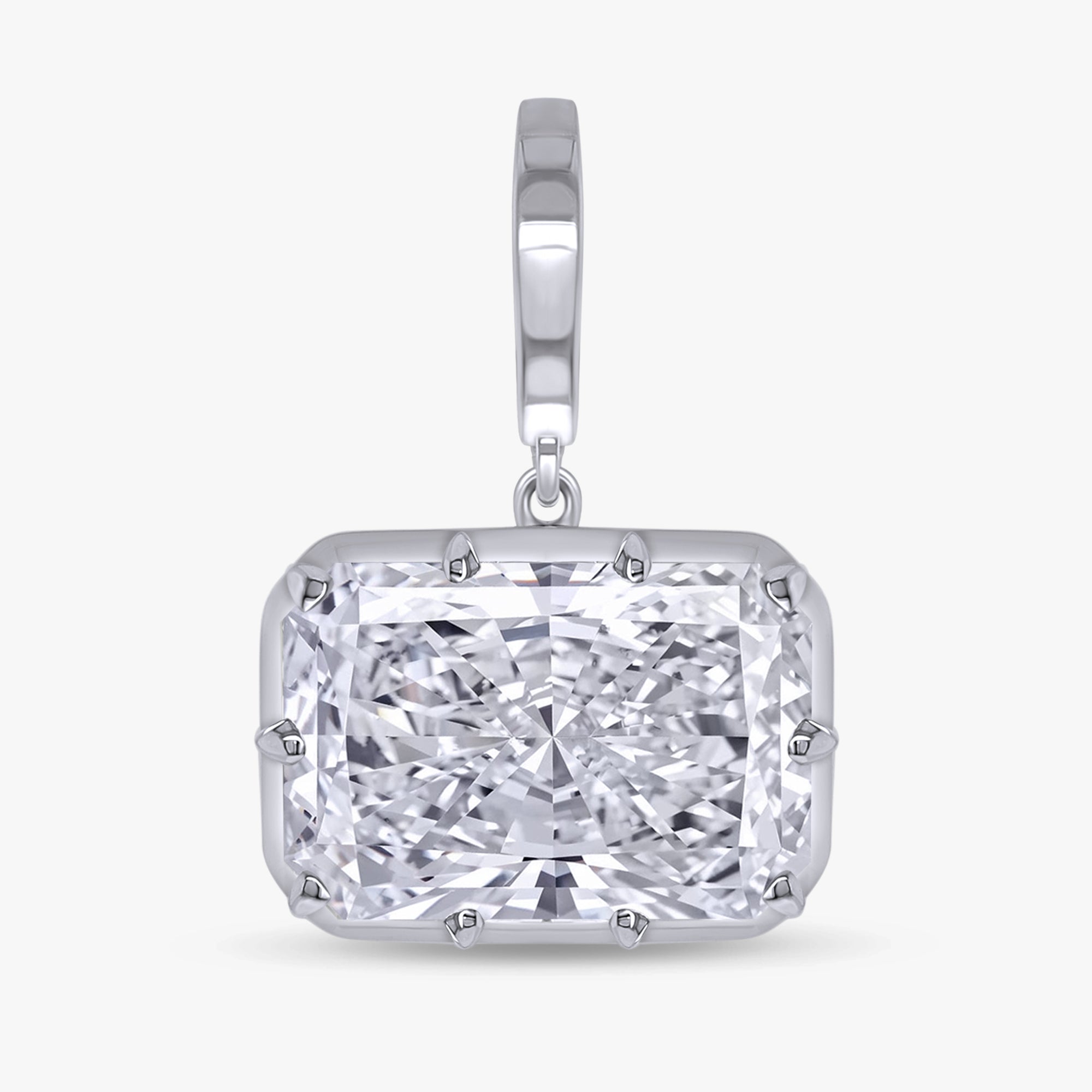4.90 Carat Radiant Cut Lab Grown Diamond Solitaire Pendant Necklace