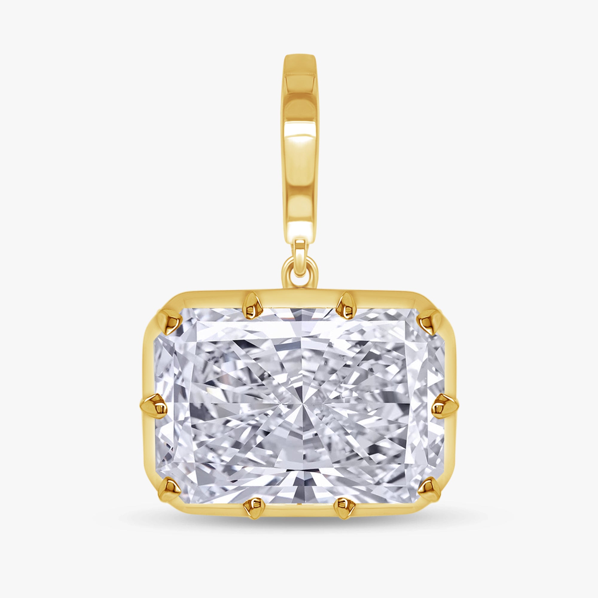 4.90 Carat Radiant Cut Lab Grown Diamond Solitaire Pendant Necklace