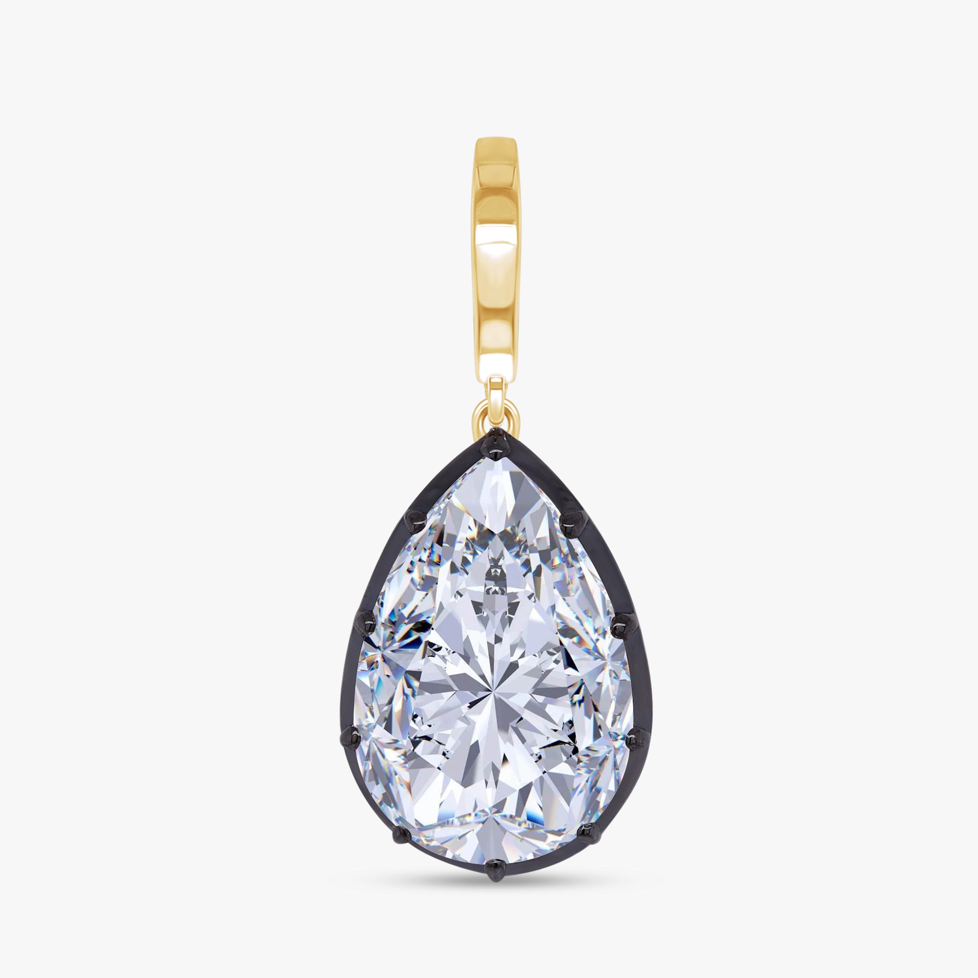 4.90 Carat Pear Shape Lab Grown Diamond Solitaire Pendant Necklace