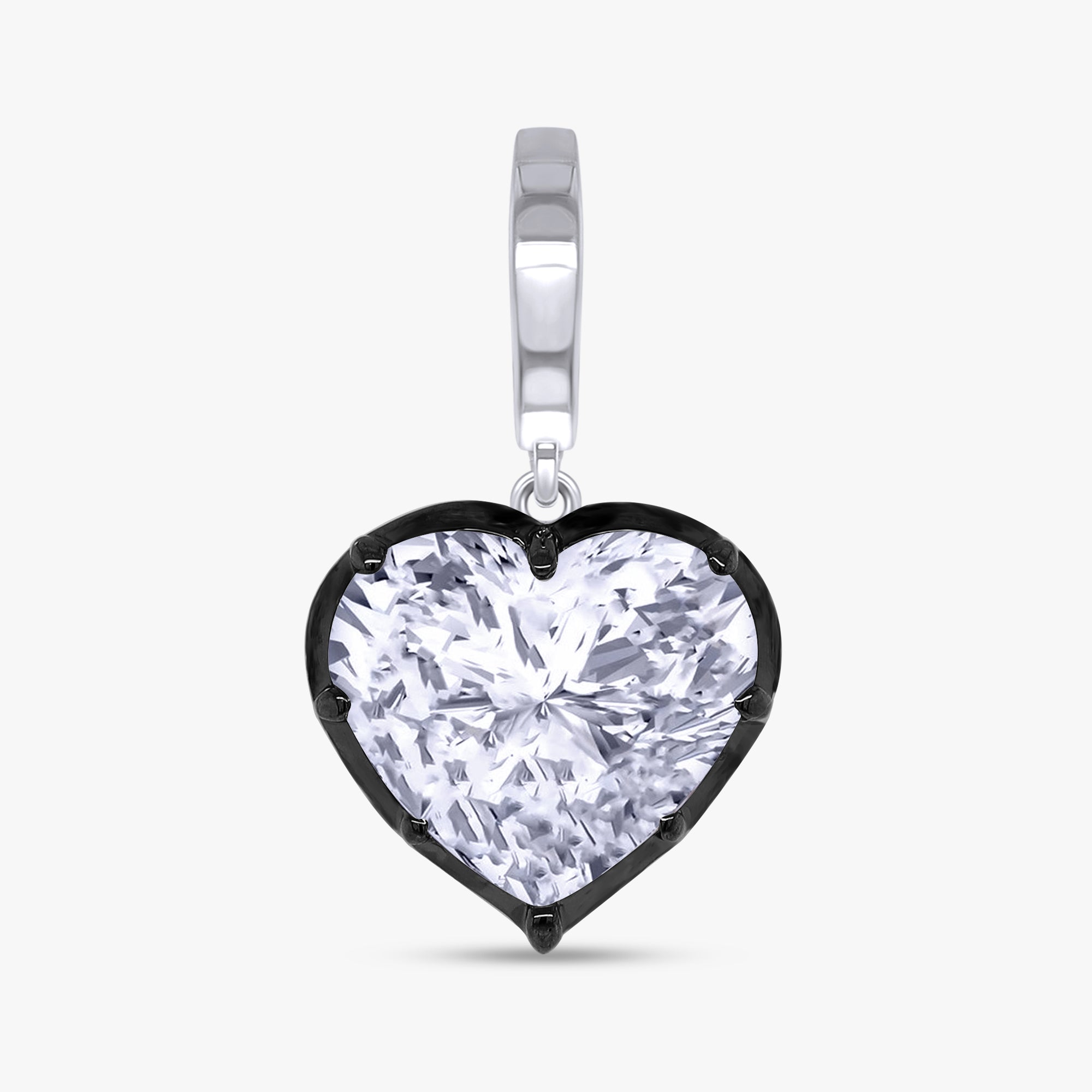 4.90 Carat Heart Shape Lab Grown Diamond Solitaire Pendant Necklace