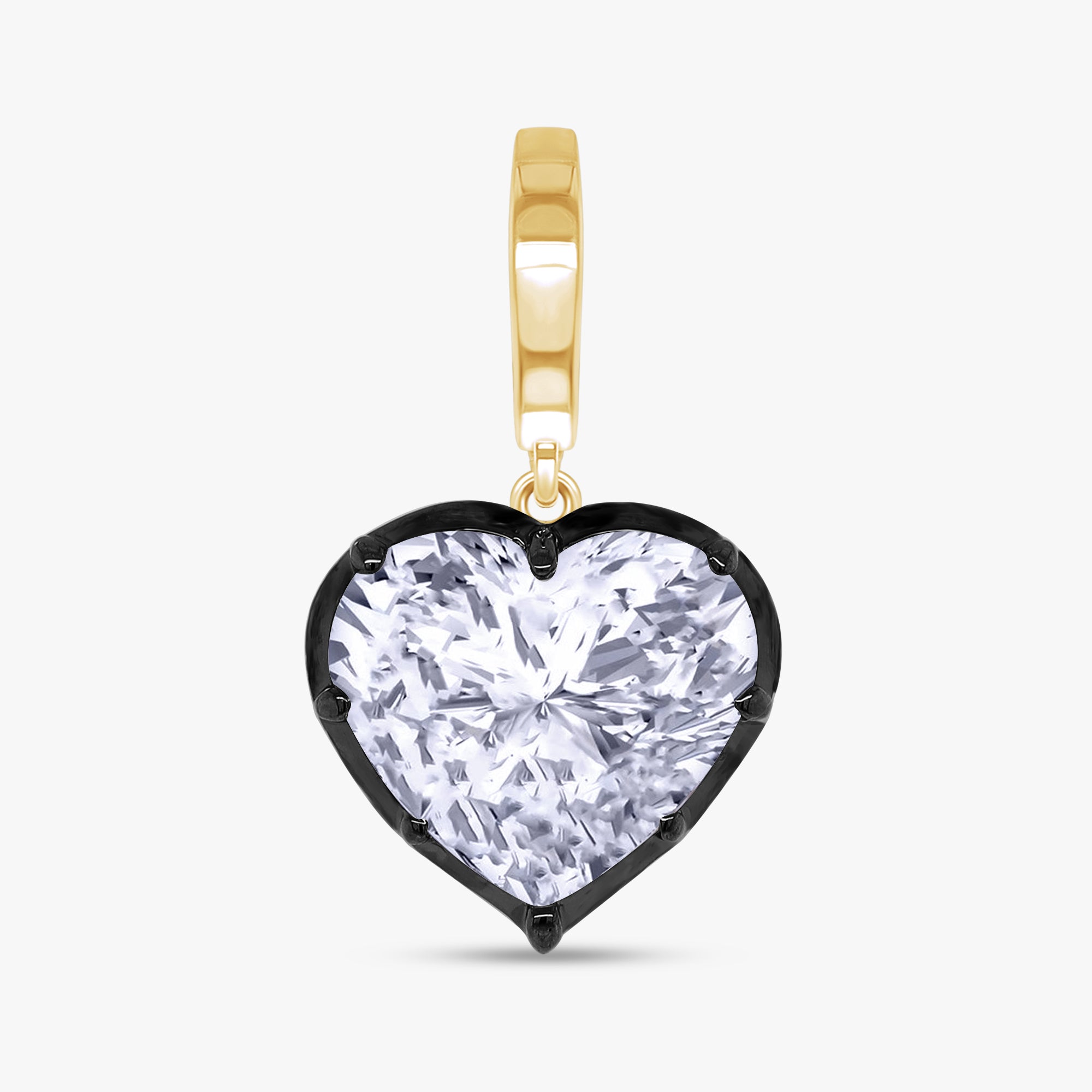 4.90 Carat Heart Shape Lab Grown Diamond Solitaire Pendant Necklace