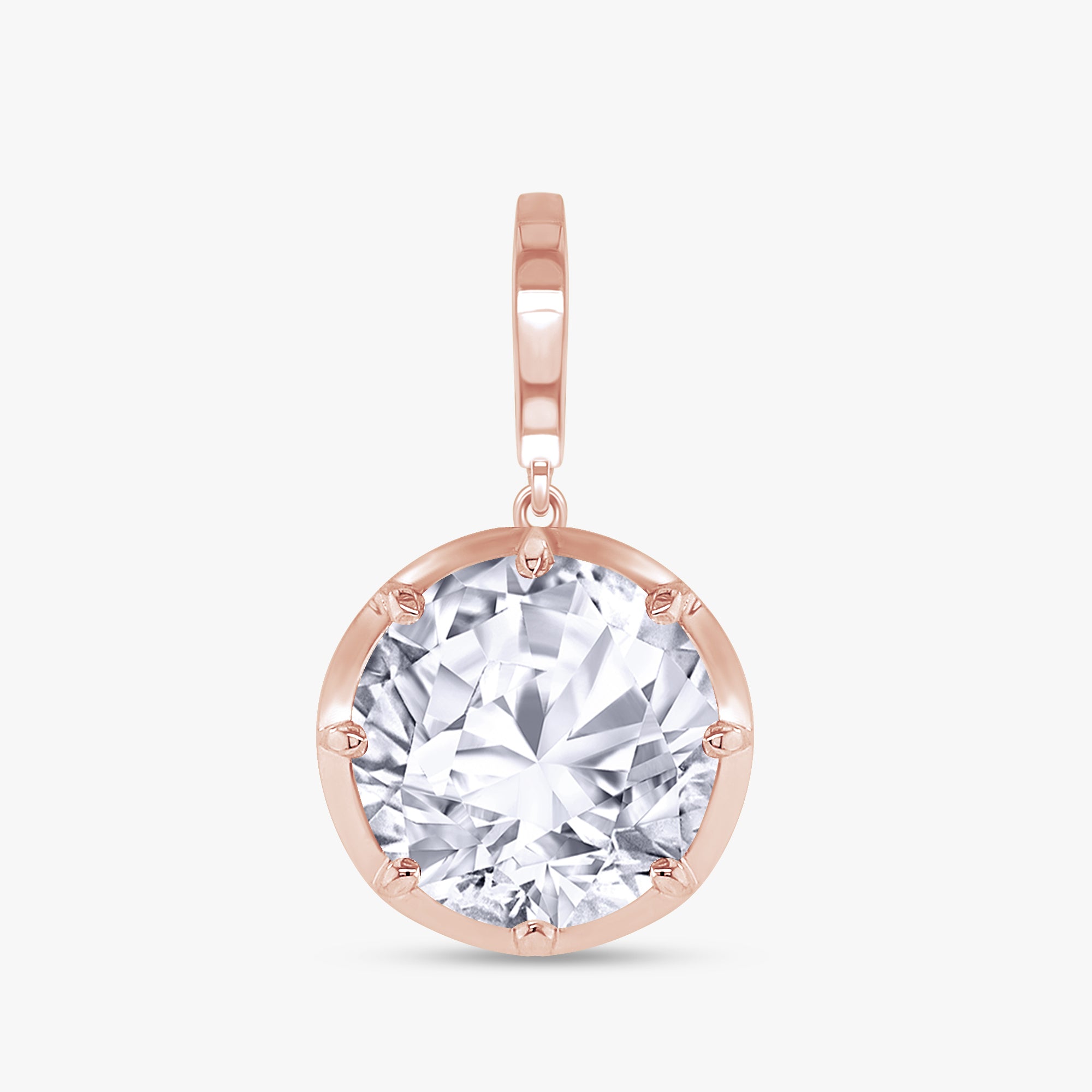 4.90 Carat Round Cut Lab Grown Diamond Solitaire Pendant Necklace