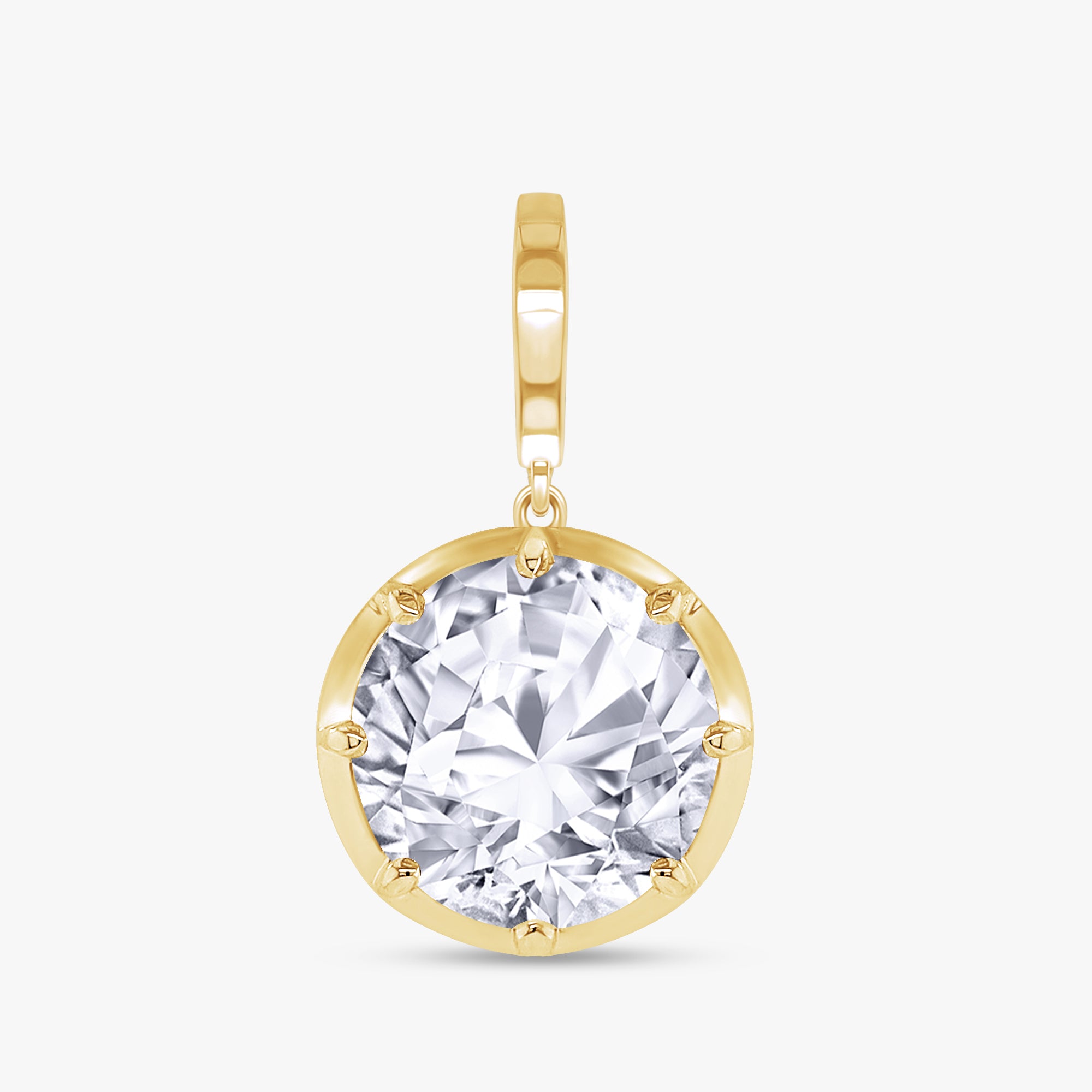 4.90 Carat Round Cut Lab Grown Diamond Solitaire Pendant Necklace