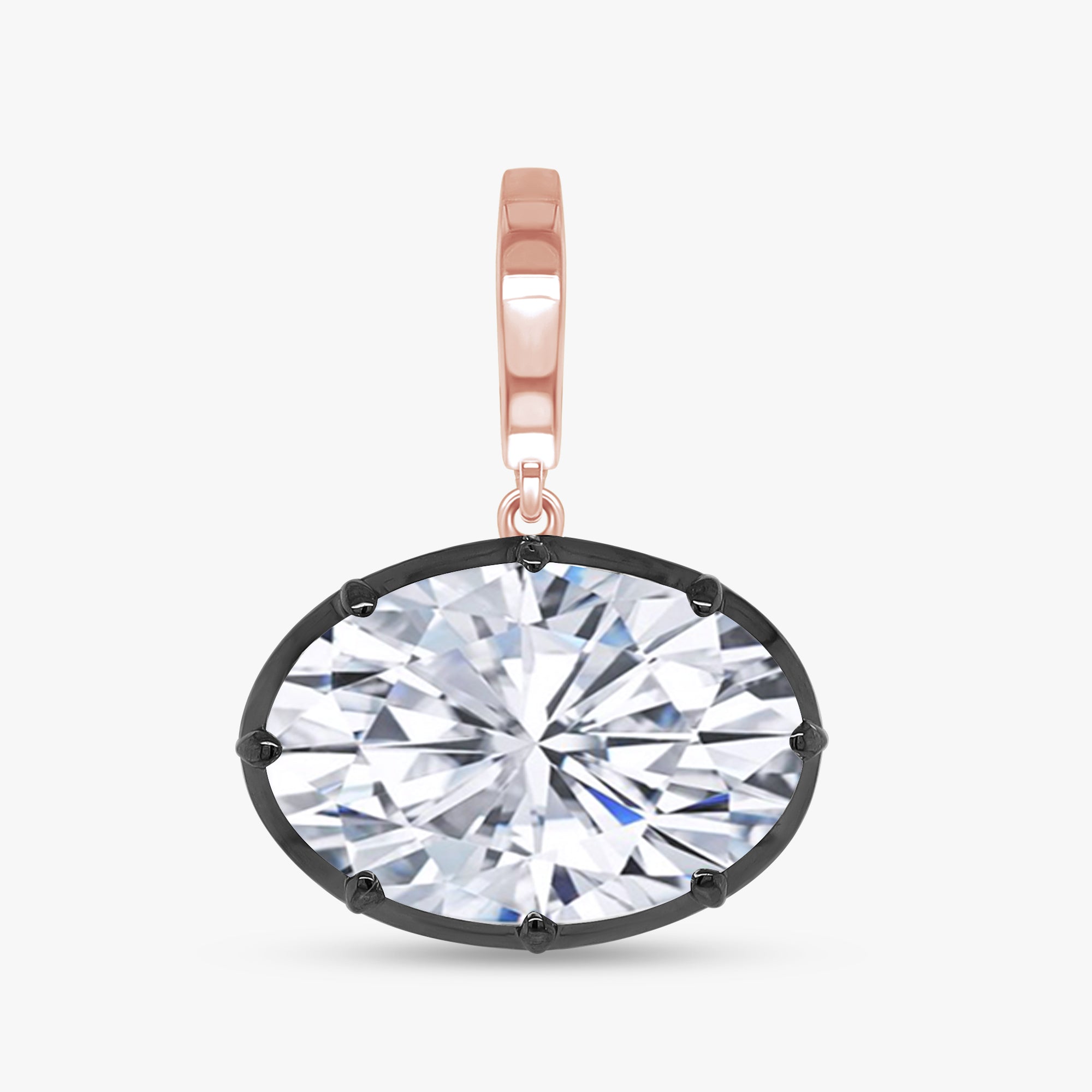 5.15 Carat Oval Cut Lab Grown Diamond Solitaire Pendant Necklace