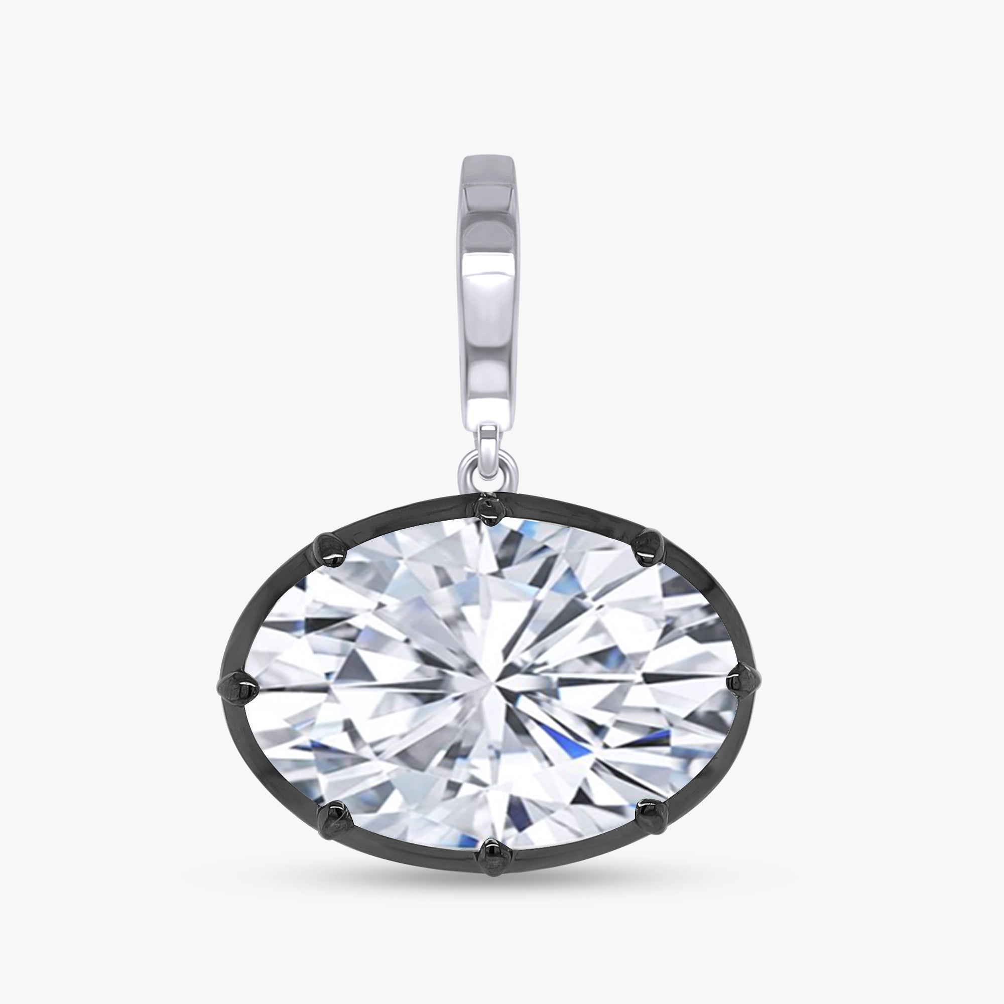 5.15 Carat Oval Cut Lab Grown Diamond Solitaire Pendant Necklace
