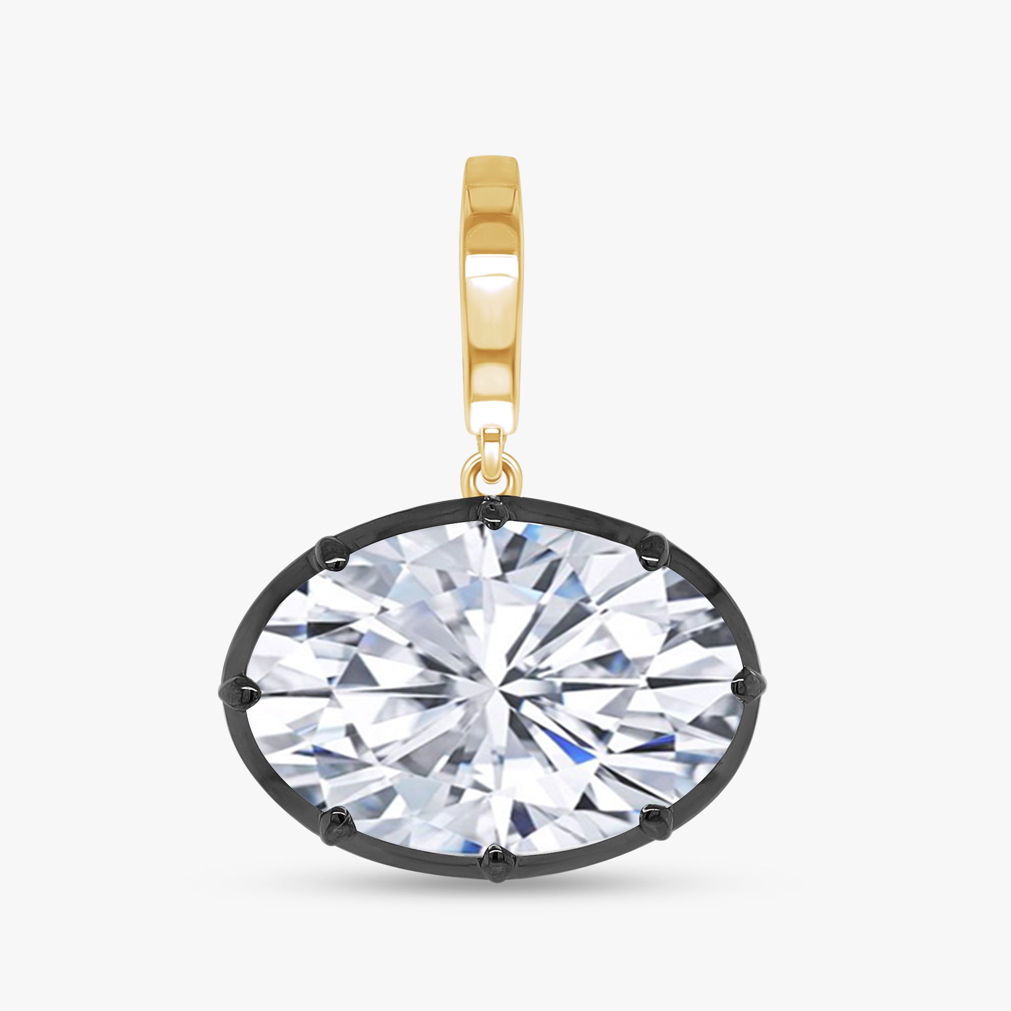 5.15 Carat Oval Cut Lab Grown Diamond Solitaire Pendant Necklace