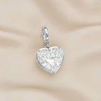 3.10 Carat Amour Heart Shape Lab-Grown Diamond Solitaire Charm Pendant